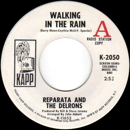 Reparata And The Delrons : Walking In The Rain / I've Got An Awful Lot Of Losing You To Do (7", Single, Promo)