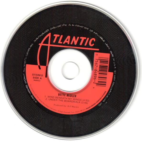 Bette Midler : Wind Beneath My Wings / Under The Boardwalk (CD, Single)