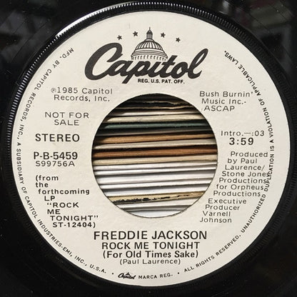 Freddie Jackson : Rock Me Tonight (For Old Times Sake) (7", Promo)
