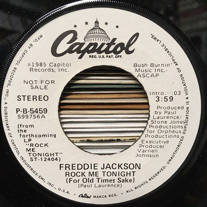 Freddie Jackson : Rock Me Tonight (For Old Times Sake) (7", Promo)