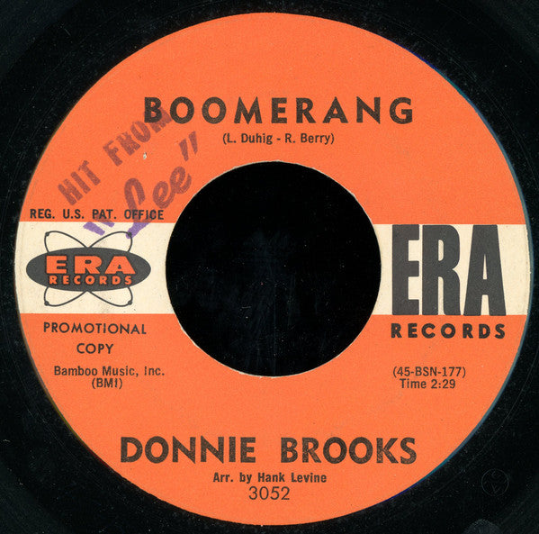 Donnie Brooks : Boomerang / How Long (7", Promo)
