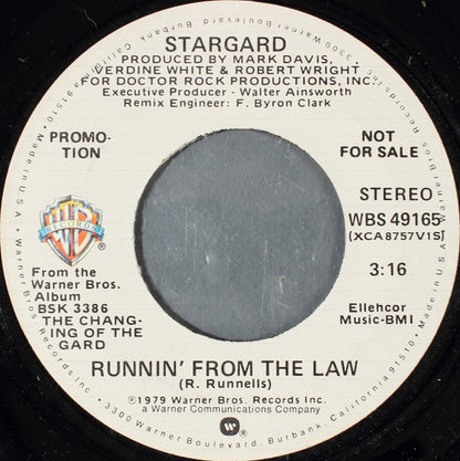 Stargard : Runnin' From The Law (7", Mono, Promo)
