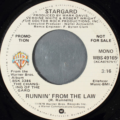 Stargard : Runnin' From The Law (7", Mono, Promo)