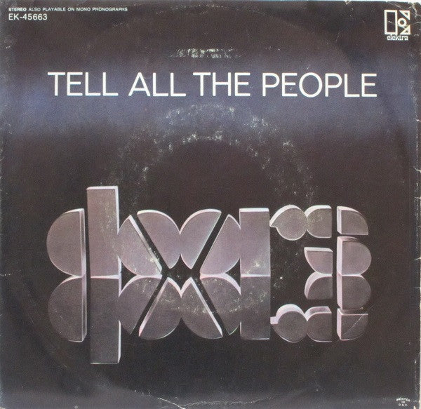 The Doors : Tell All The People (7", Single, Styrene)