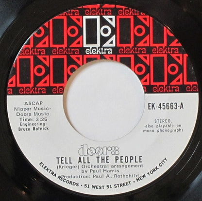 The Doors : Tell All The People (7", Single, Styrene)
