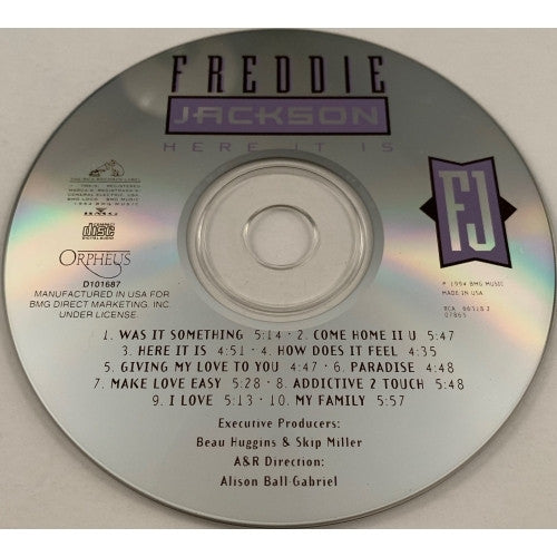 Freddie Jackson : Here It Is (CD, Album, Club)
