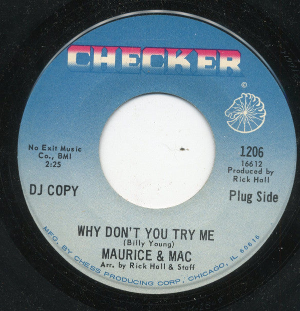 Maurice & Mac : Why Don't You Try Me (7", Single, Promo)