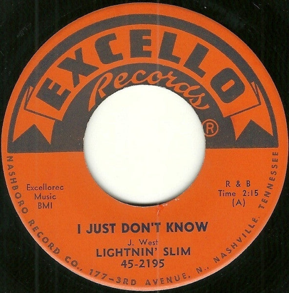 Lightning Slim : I Just Don't Know / Somebody Knockin' (7")