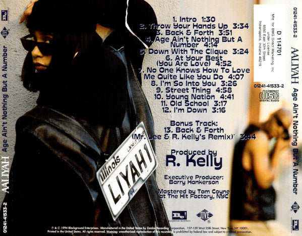 Aaliyah : Age Ain't Nothing But A Number (CD, Album, Club, BMG)