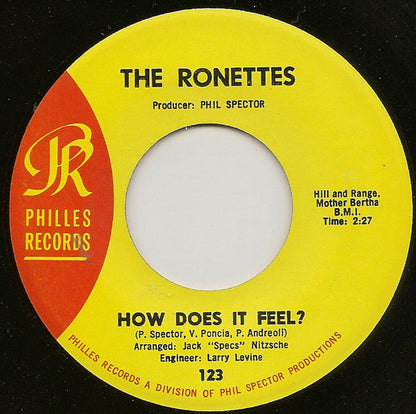 The Ronettes : Walking In The Rain / How Does It Feel? (7", Single, Mon)