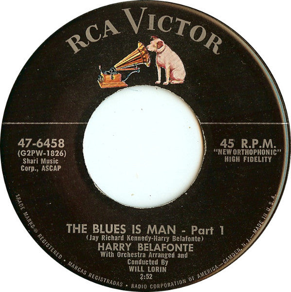 Harry Belafonte : The Blues Is Man (7")