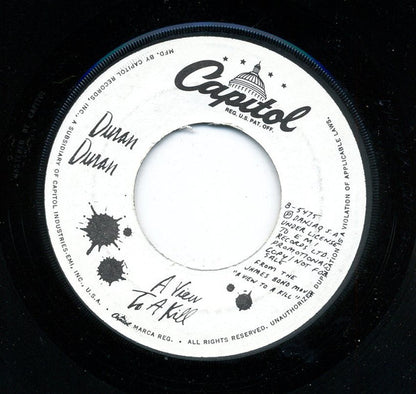 Duran Duran : A View To A Kill (7", Single, Promo)