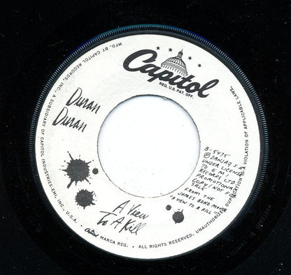 Duran Duran : A View To A Kill (7", Single, Promo)