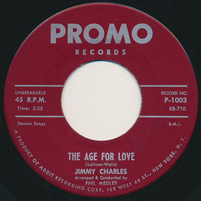 Jimmy Charles : The Age For Love (7")