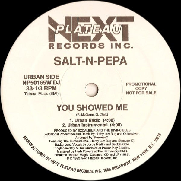 Salt 'N' Pepa : You Showed Me (12", Promo)