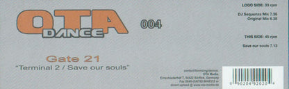 Gate 21 : Terminal 2 / Save Our Souls (12")