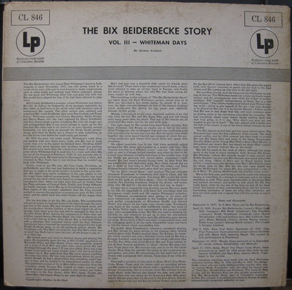 Bix Beiderbecke : The Bix Beiderbecke Story / Volume 3 - Whiteman Days (LP, Comp, RE)