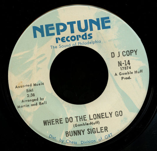 Bunny Sigler : Great Big Liar / Where Do The Lonely Go (7", Promo)