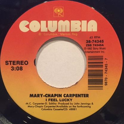 Mary Chapin Carpenter : I Feel Lucky (7", Single)