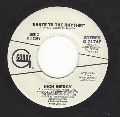 High Inergy : Skate To The Rhythm (7", Single, Promo)