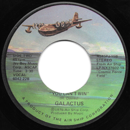 Galactus (5) : Live With Me / You Can't Win (7", Single)