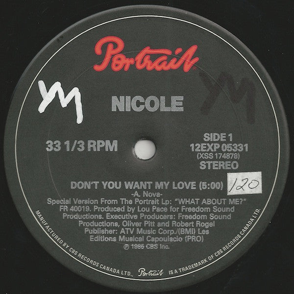 Nicole J McCloud : Don't You Want My Love (12")