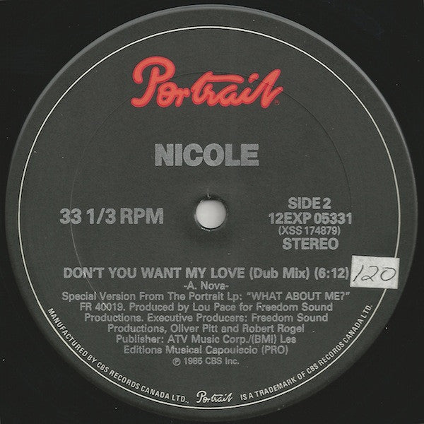 Nicole J McCloud : Don't You Want My Love (12")