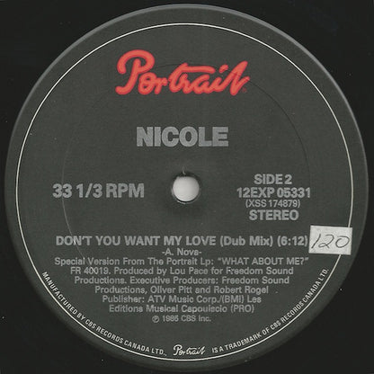 Nicole J McCloud : Don't You Want My Love (12")