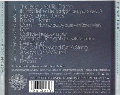 Michael Bublé : Call Me Irresponsible (CD, Album)