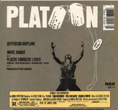 Jefferson Airplane : White Rabbit / Plastic Fantastic Lover (7", Single, Promo, RE, Whi)
