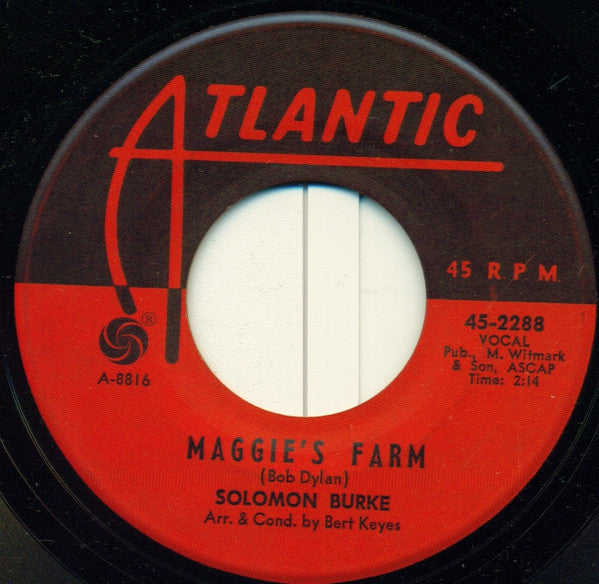 Solomon Burke : Tonight's The Night / Maggie's Farm (7", Single)