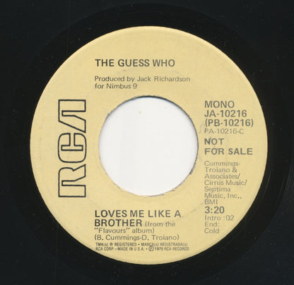The Guess Who : Loves Me Like A Brother (7", Mono, Promo)