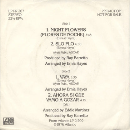 Ray Barretto : Barretto Live : Tomorrow (7", EP, Promo)