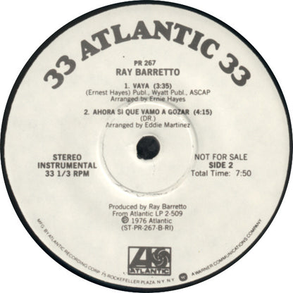 Ray Barretto : Barretto Live : Tomorrow (7", EP, Promo)