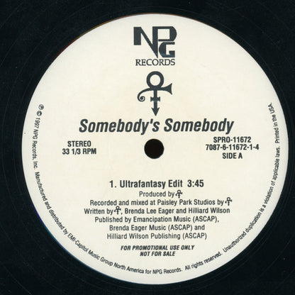 The Artist (Formerly Known As Prince) : Somebody's Somebody (Remix) (12", Single, Promo)