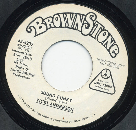 Vicki Anderson : I'm Too Tough For Mr. Big Stuff (Hot Pants) / Sound Funky (7", Promo, Styrene)
