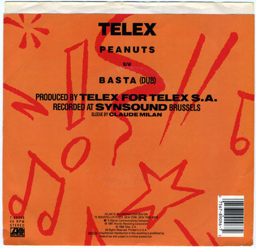 Telex : Peanuts (7", Promo)