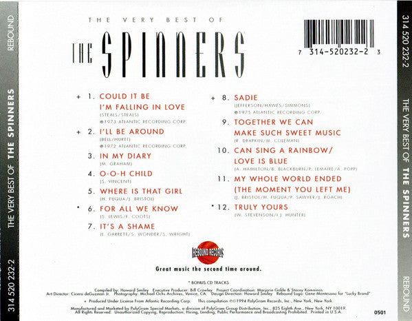Spinners : The Very Best Of (CD, Comp)