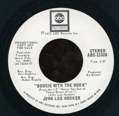 John Lee Hooker : Boogie With The Hook (7", Mono, Promo)