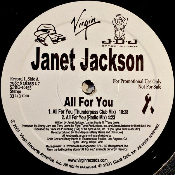 Janet Jackson : All For You (2x12", Single, Promo)