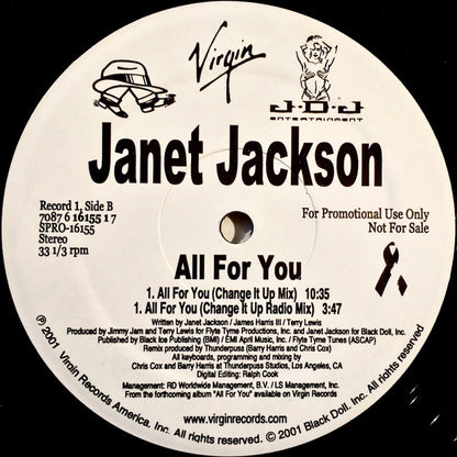 Janet Jackson : All For You (2x12", Single, Promo)