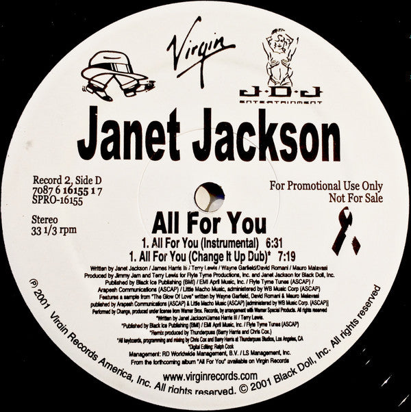 Janet Jackson : All For You (2x12", Single, Promo)