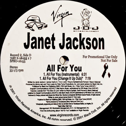 Janet Jackson : All For You (2x12", Single, Promo)