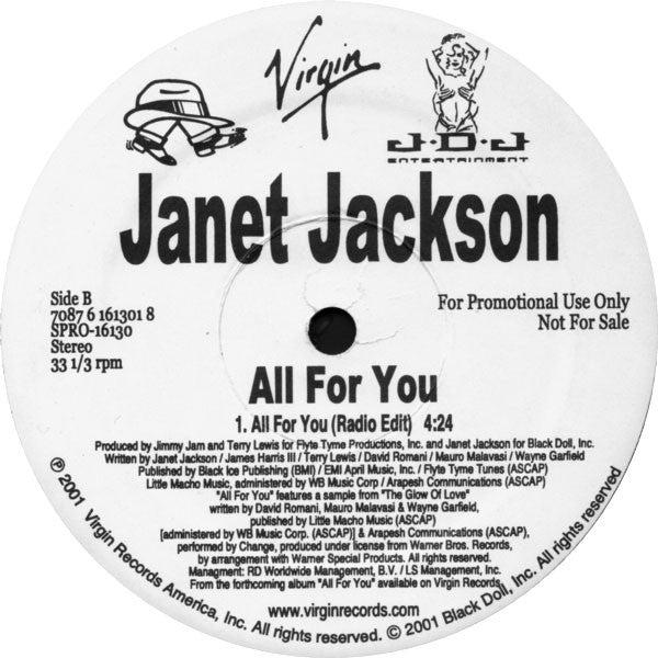 Janet Jackson : All For You (12", Promo)