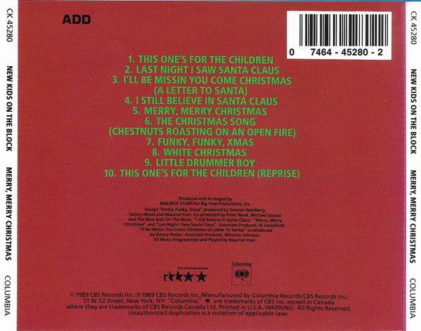 New Kids On The Block : Merry, Merry Christmas (CD, Album)