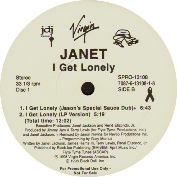 Janet Jackson : I Get Lonely (2x12", Single, Promo)