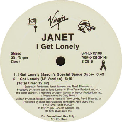 Janet Jackson : I Get Lonely (2x12", Single, Promo)