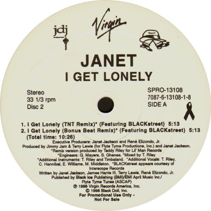 Janet Jackson : I Get Lonely (2x12", Single, Promo)