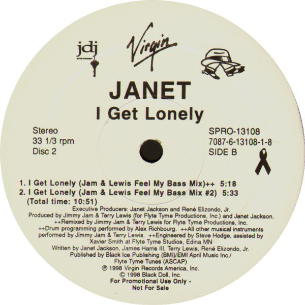 Janet Jackson : I Get Lonely (2x12", Single, Promo)