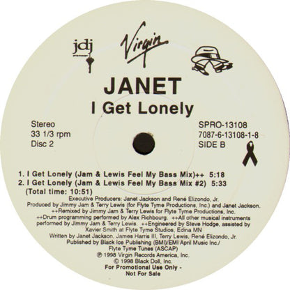 Janet Jackson : I Get Lonely (2x12", Single, Promo)